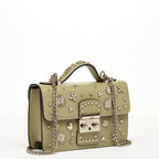Small Leather Crossbody Bag | Sage Green Purse