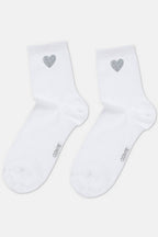 Cotton Socks Conte Classic 427 Shimmering Heart Pattern