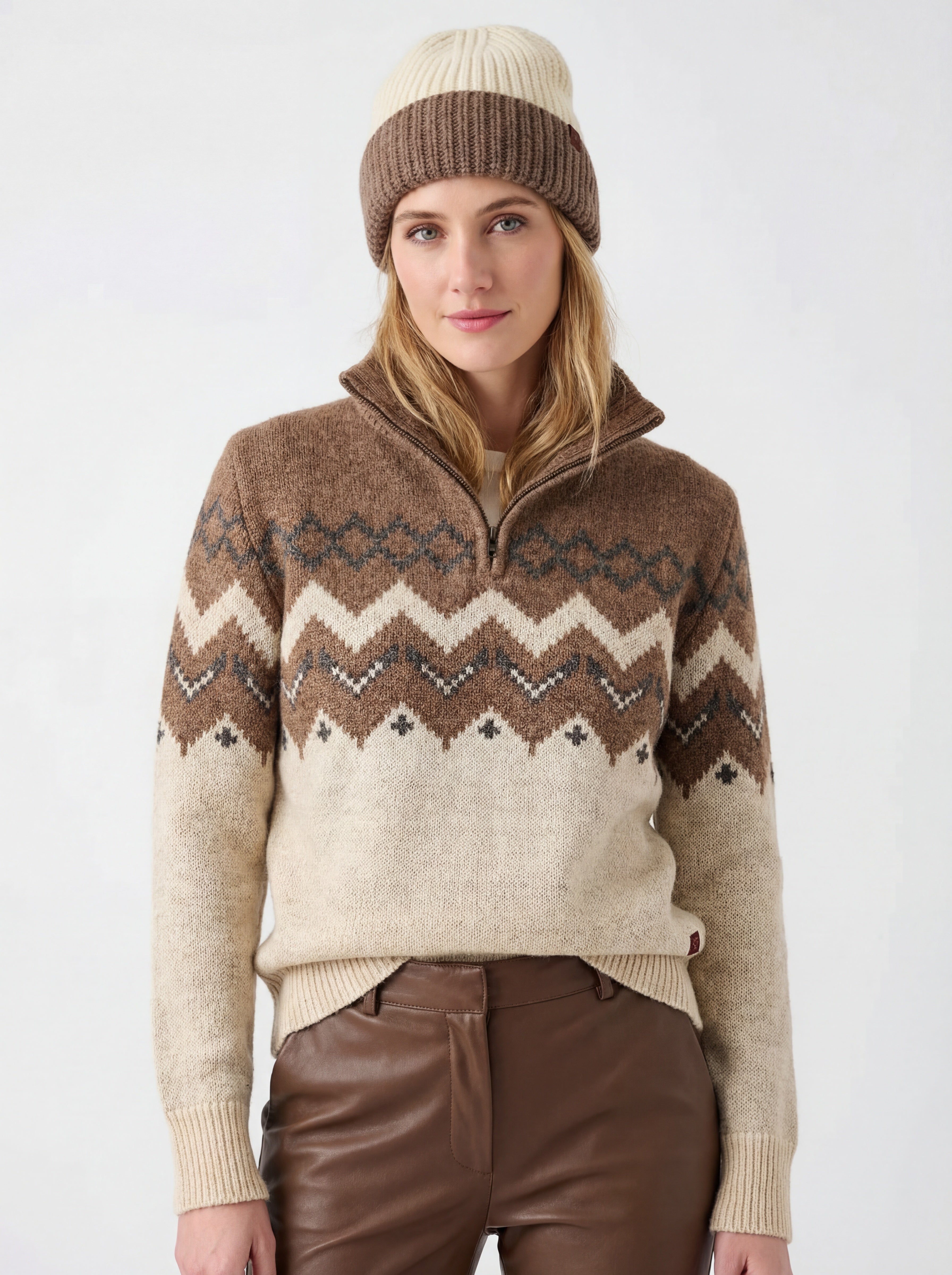 Skyward Alpaca/Wool Sweater | Brown