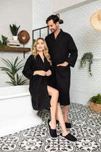 Knee-Length Waffle Women’s Robe