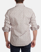 Light Brown Paisley Shirt | Contemporary Fit