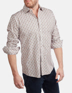 Light Brown Paisley Shirt | Contemporary Fit