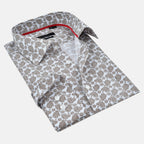 Light Brown Paisley Shirt | Contemporary Fit
