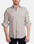 Light Brown Paisley Shirt | Contemporary Fit