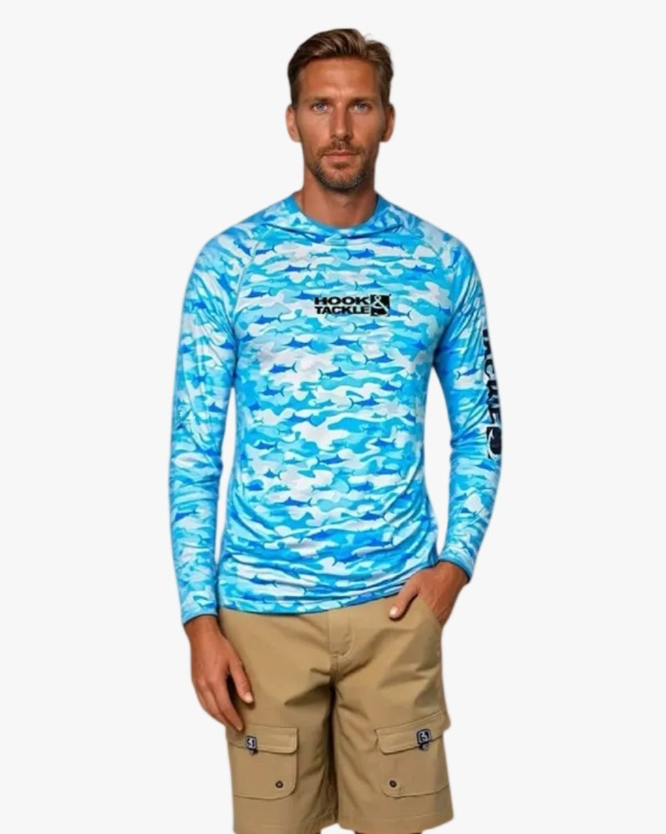 Men's Camo Billfish UV Fishing Hoodie