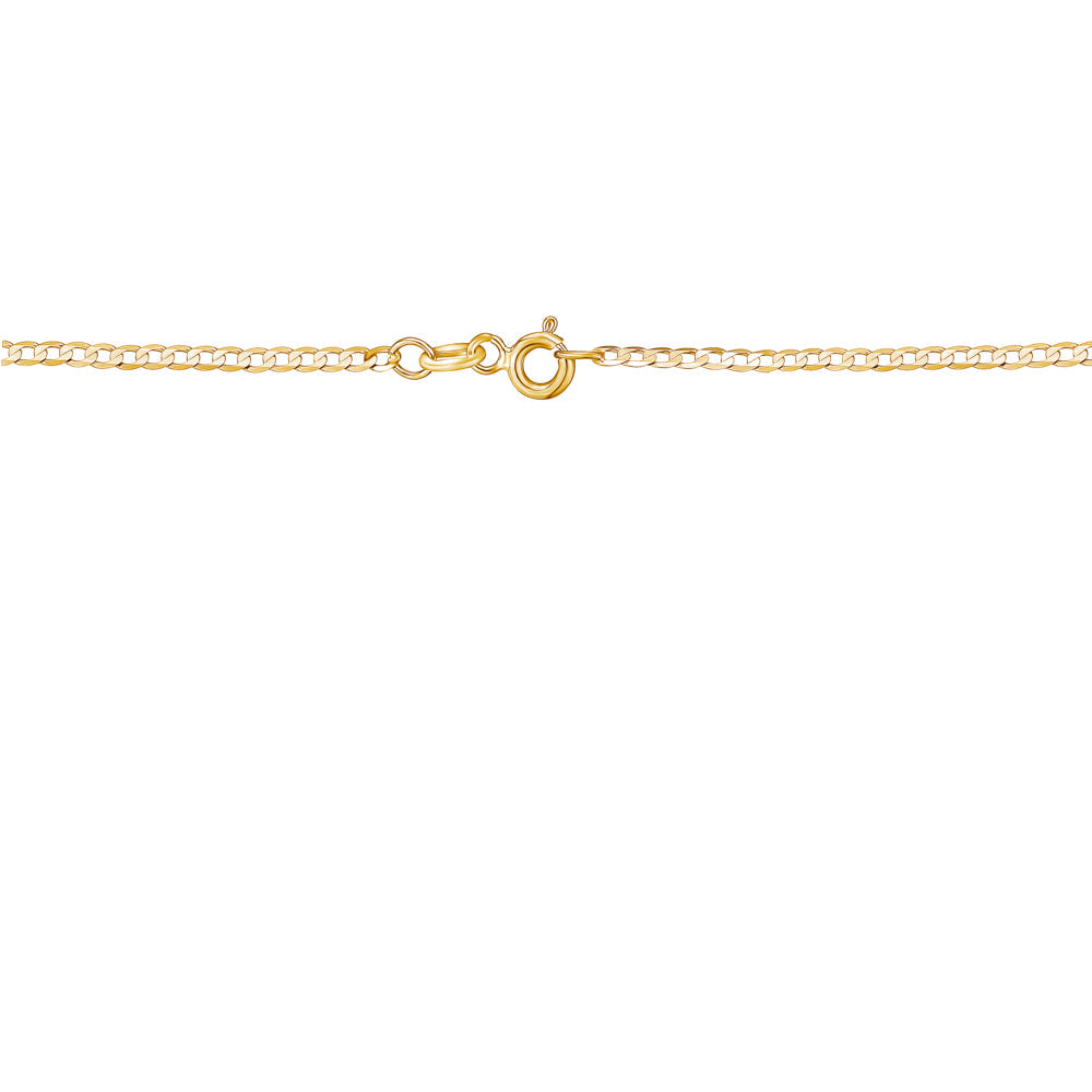 14K Solid Yellow Gold Curb Link Chain Necklace | 18”/20” - 2mm