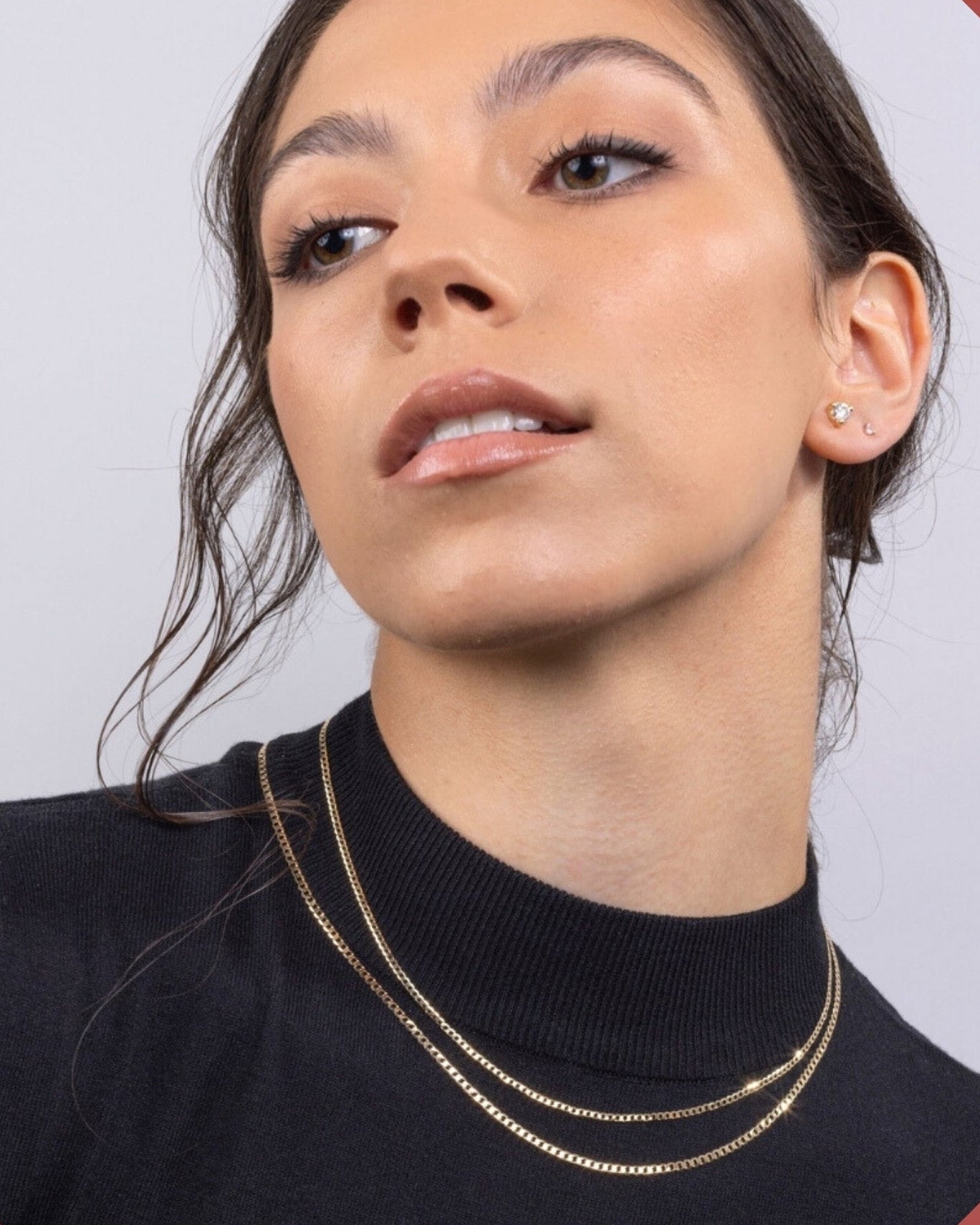 14K Solid Yellow Gold Curb Link Chain Necklace | 18”/20” - 2mm