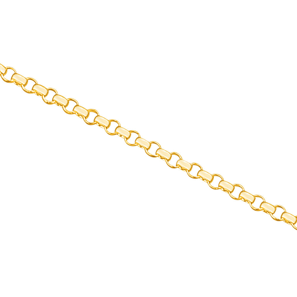 14K Solid Yellow White or Rose Gold Rolo Link Chain Necklace Diamond Cut | 16” - 1mm