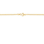 14K Solid Yellow Gold Flat Mariner Chain Necklace | 18” - 2mm