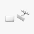 Sterling Silver Cufflinks for Men Personalized with Engraved Initials or Name Rectangle Shape Gift for Men - Made in Italy