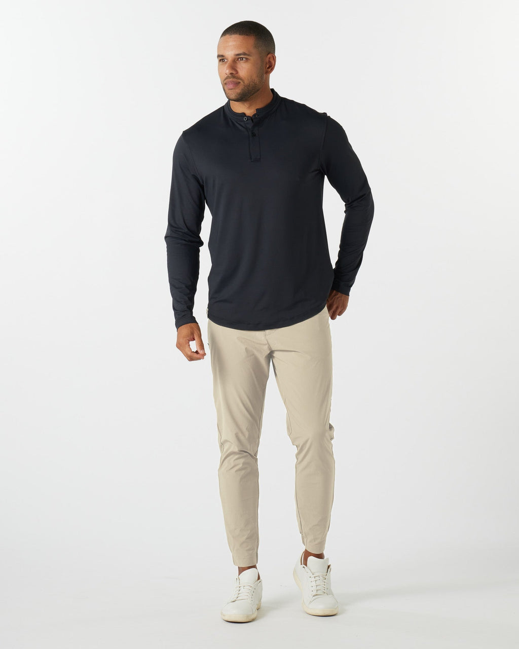 Catalyst Polo L/S | Mantra Collar | Black Sands