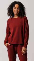 Women's The Ease Pullover | Burgundy