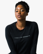 Women's 'I Don't Do Mondays' Bamboo Pullover | Black