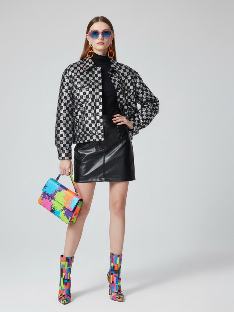 MEATPACKING Sequin Tuxedo Blazer Jacket