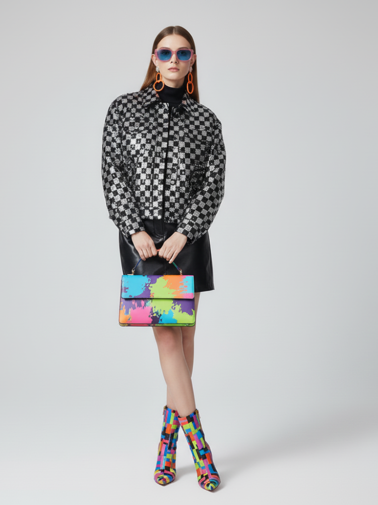 MEATPACKING Sequin Tuxedo Blazer Jacket