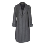 Le Réussi Worsted Flannel Long Trench Coat Gray