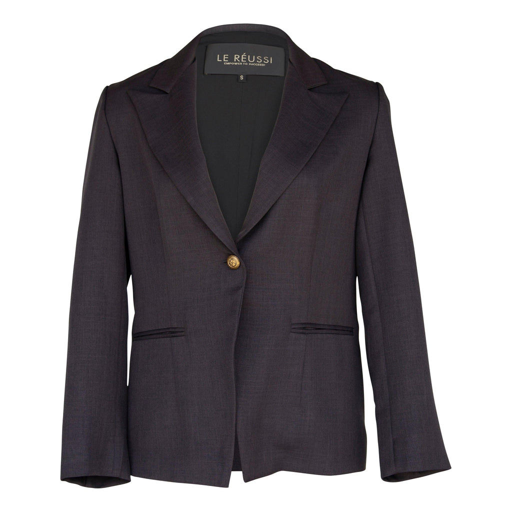 Le Réussi Women’s Tailored Office Jacket Luxe Charcoal Blazer