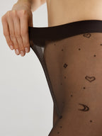 Conte Fantasy Tights Moon Patterns