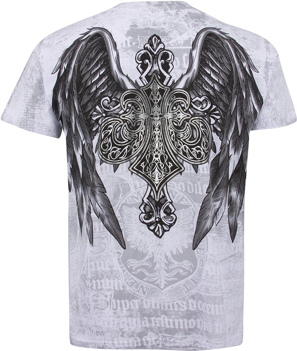 Royalty Metallic Silver Short Sleeve Crew Neck Cotton T-Shirt