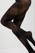 Fantasy Tights Conte Music with Diagonal Stripes