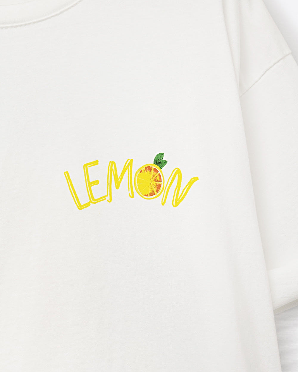 Made in Italy White T-Shirt with Lemon Graphic
