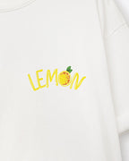 Made in Italy White T-Shirt with Lemon Graphic