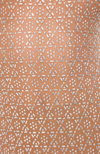 Maro Crystal Embellished Mesh Maxi Dress Beige