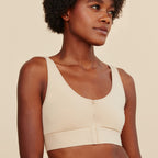 Wilderness Front‑Closure Cotton Bralette | Beige