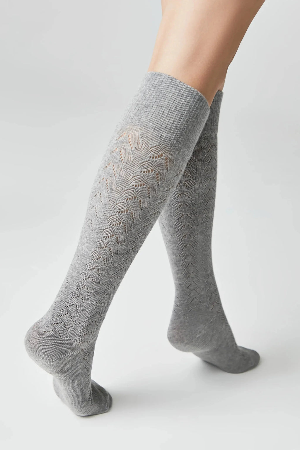 Cotton Knee Highs Conte Classic Socks 010 | Cotton Blend and Knitted Pattern