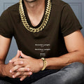 Miami Cuban Link Chain Set Necklace and Bracelet 14K Gold Premium Plated | 10-24mm