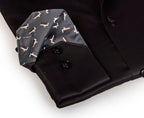 Michael Button-Up  Shirt with Contrast Details Black | Contemporary Fit (Regular)