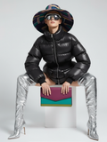 NOHO Elastic Waist Puffer Jacket Black