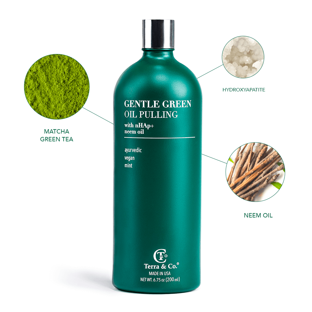 Gentle Green™ Oral Detox Bundle Stainless Steel Tongue Scraper & Ayurvedic Oil Pulling (Fluoride-Free, Enamel Support)