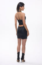 Noira Bandage Black Metallic Mini Skirt Set