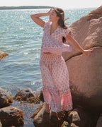 Noor Smocked Skirt in Pastel Palace