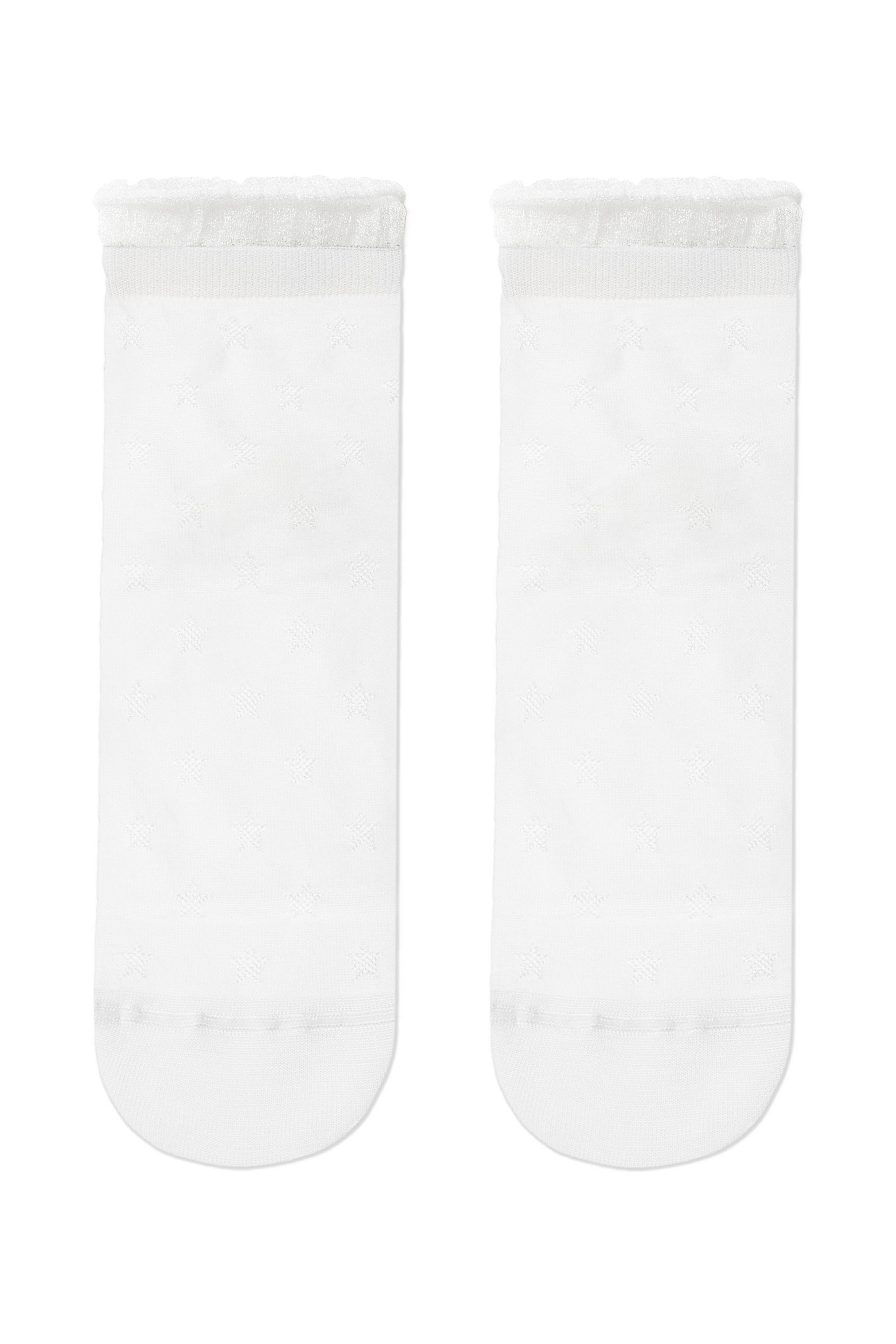 Conte Socks Classic 491 | Glossy Pattern and Decorative Transparent Mesh