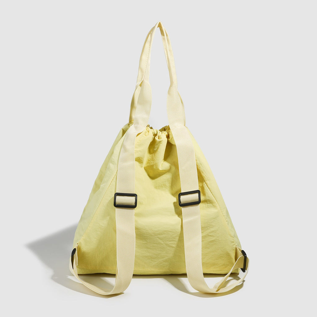 Yellow Drawstring Backpack Purse Yellow