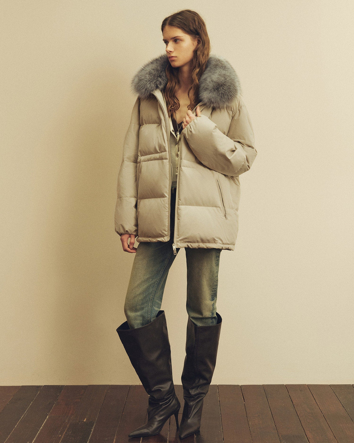 Firelady Fur Women's Fur-Trim Down Parka | Detachable Fox Fur Hood & 90% White Goose Down Fill “Frost Wild”