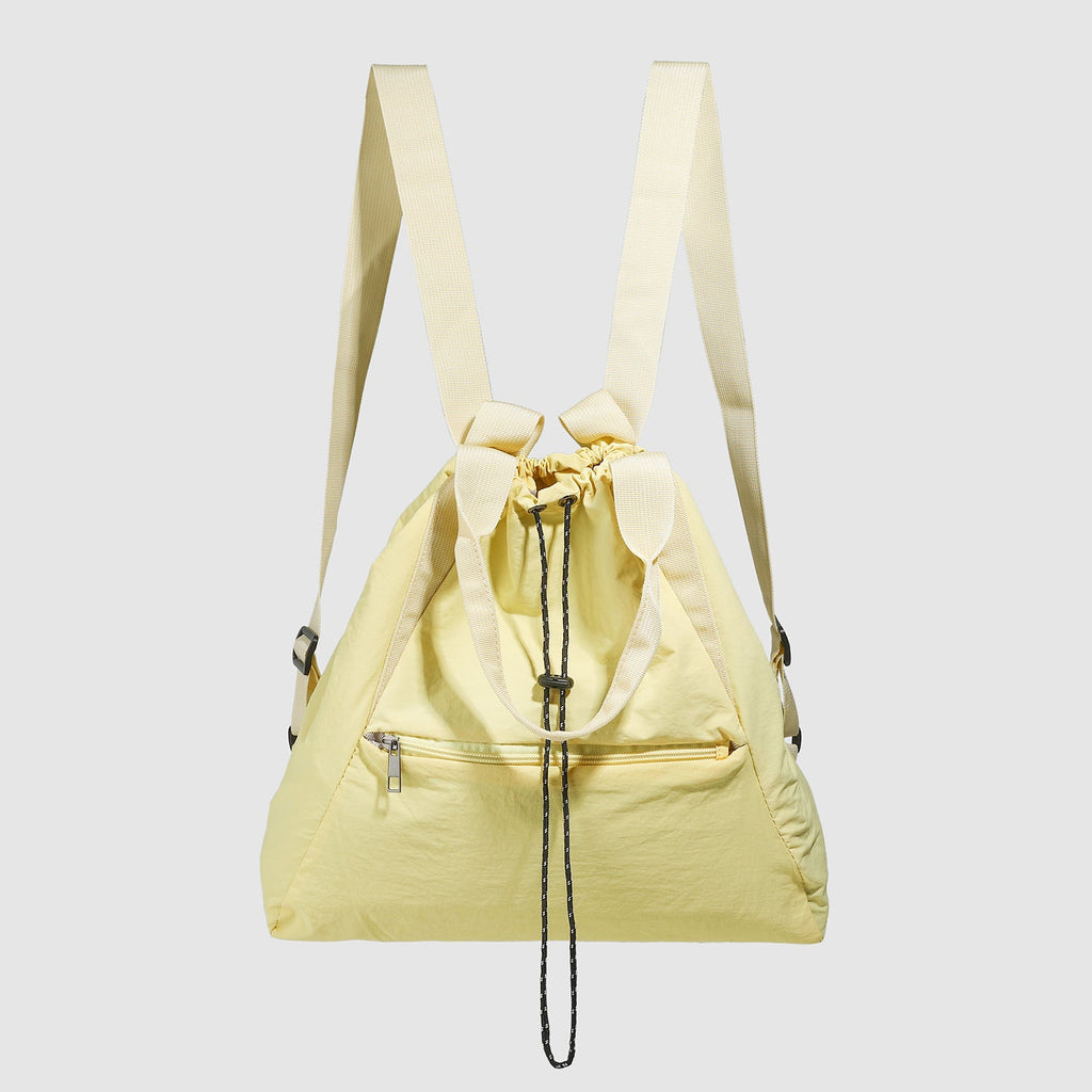Yellow Drawstring Backpack Purse Yellow