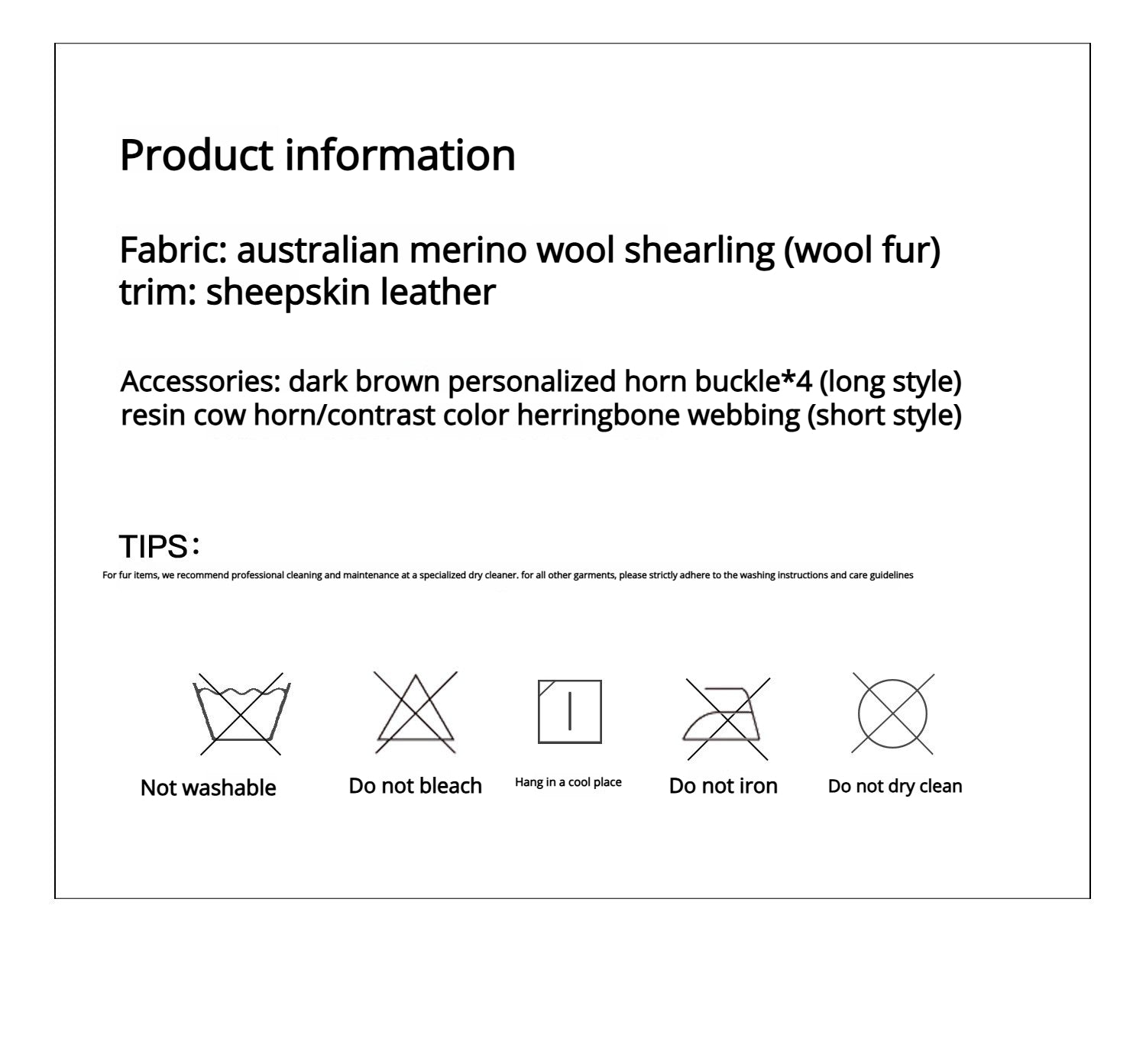 Firelady Fur Contrast Collar Shearling Coat with Shaved Leather Trim & Merino Shearling