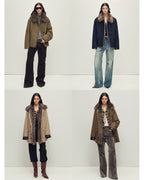 Goose Down Fur Parka with Detachable Raccoon Fur Hood 'Hearthside Simmer'