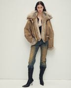 Cropped Fur Parka with Raccoon Fur Trim & Goose Down | Multi-Pocket Utility Style ‘Nordic Woods’