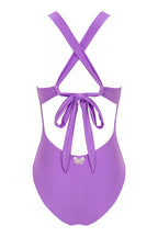 Goddess in Lilac One-Piece Swimsuit