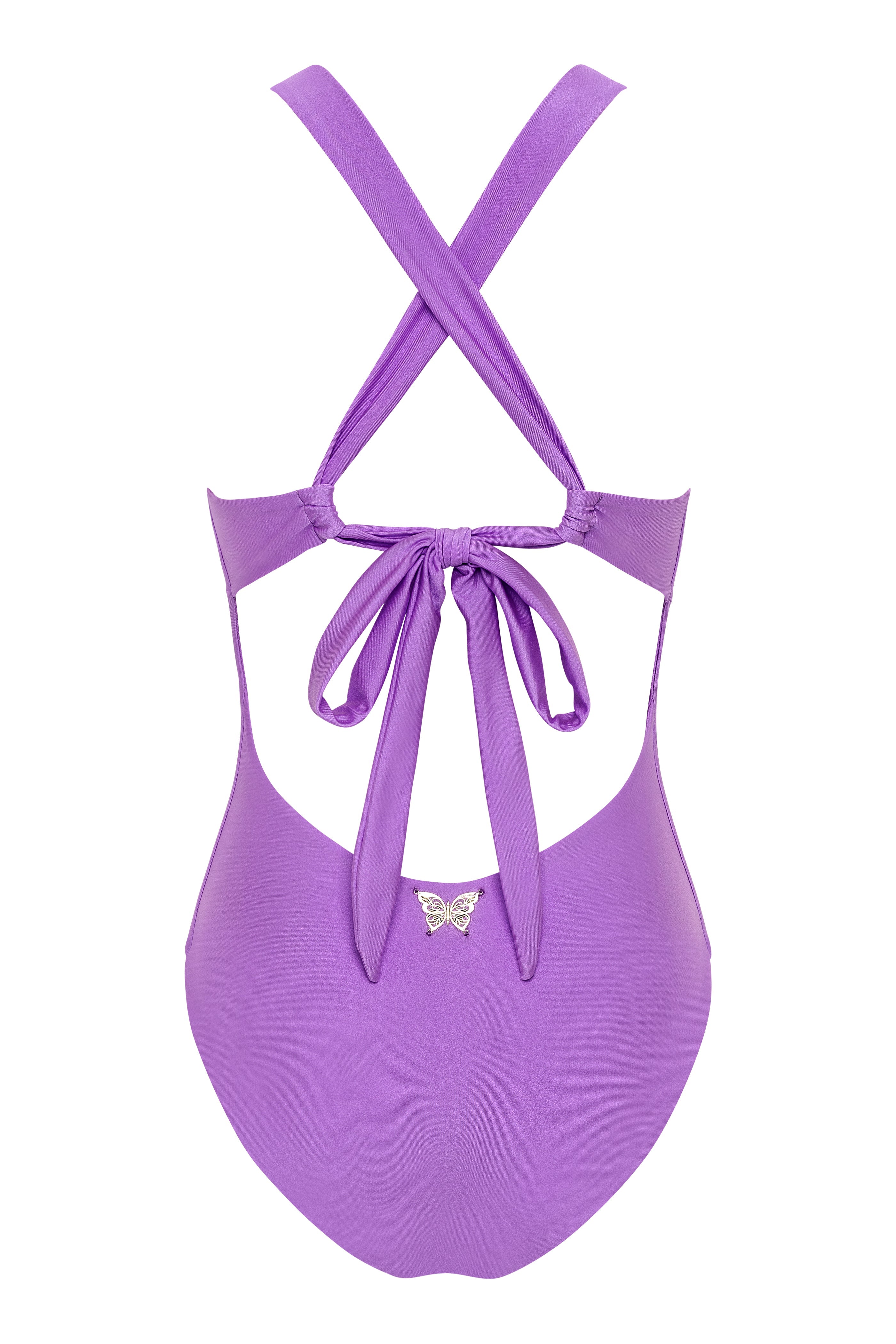 Goddess in Lilac One-Piece Swimsuit