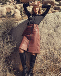 Leather Zipper Skirt