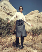 Leather Zipper Skirt