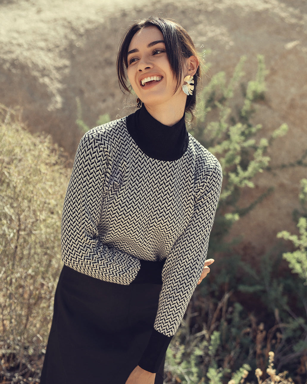 Black and White Design Sweater