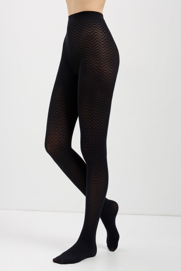 Conte Orient Fantasy Tights | Zigzag pattern