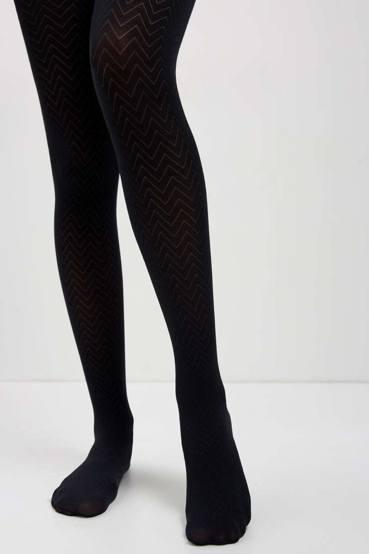 Conte Orient Fantasy Tights | Zigzag pattern