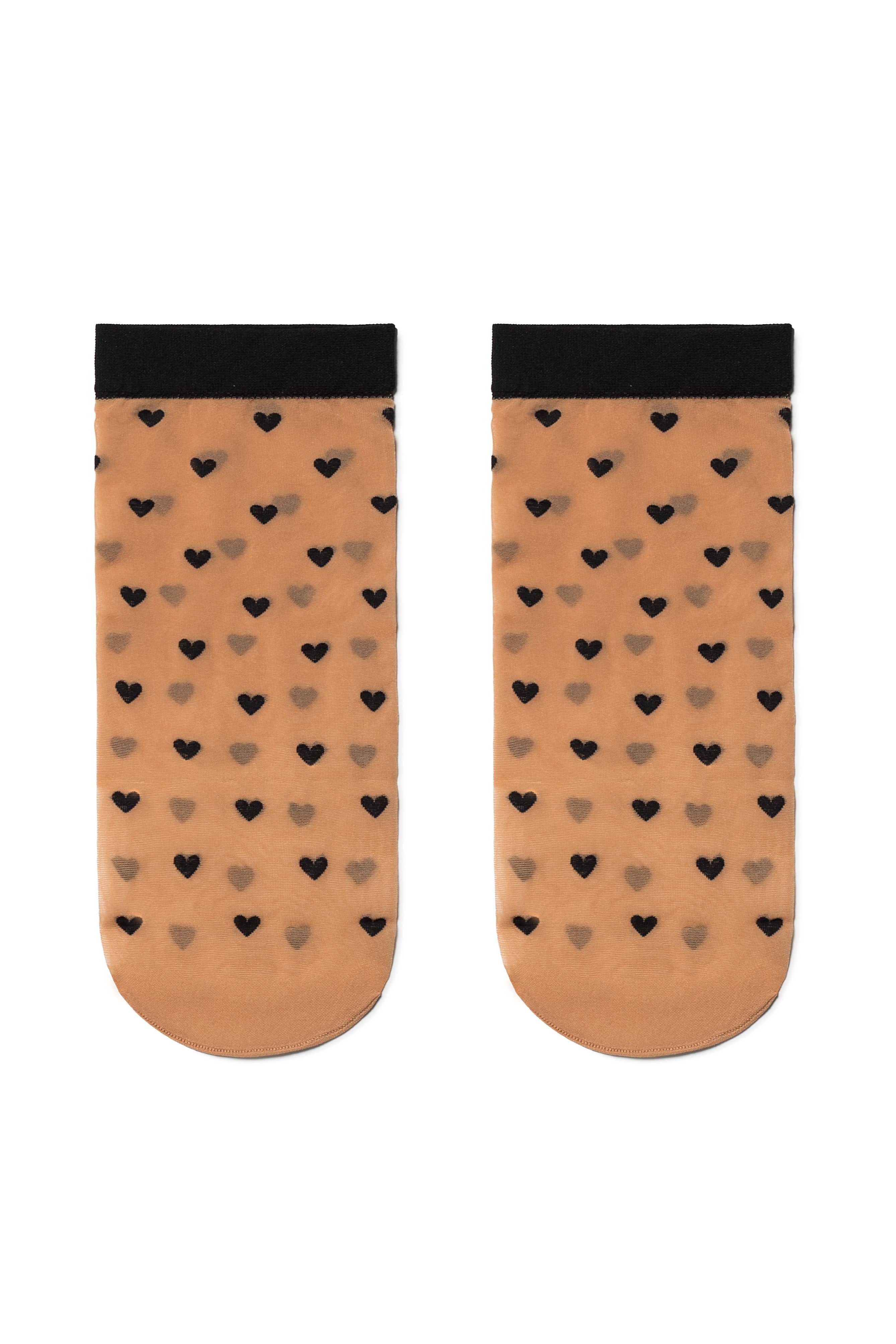 Conte Fantasy Socks Hearts Pattern